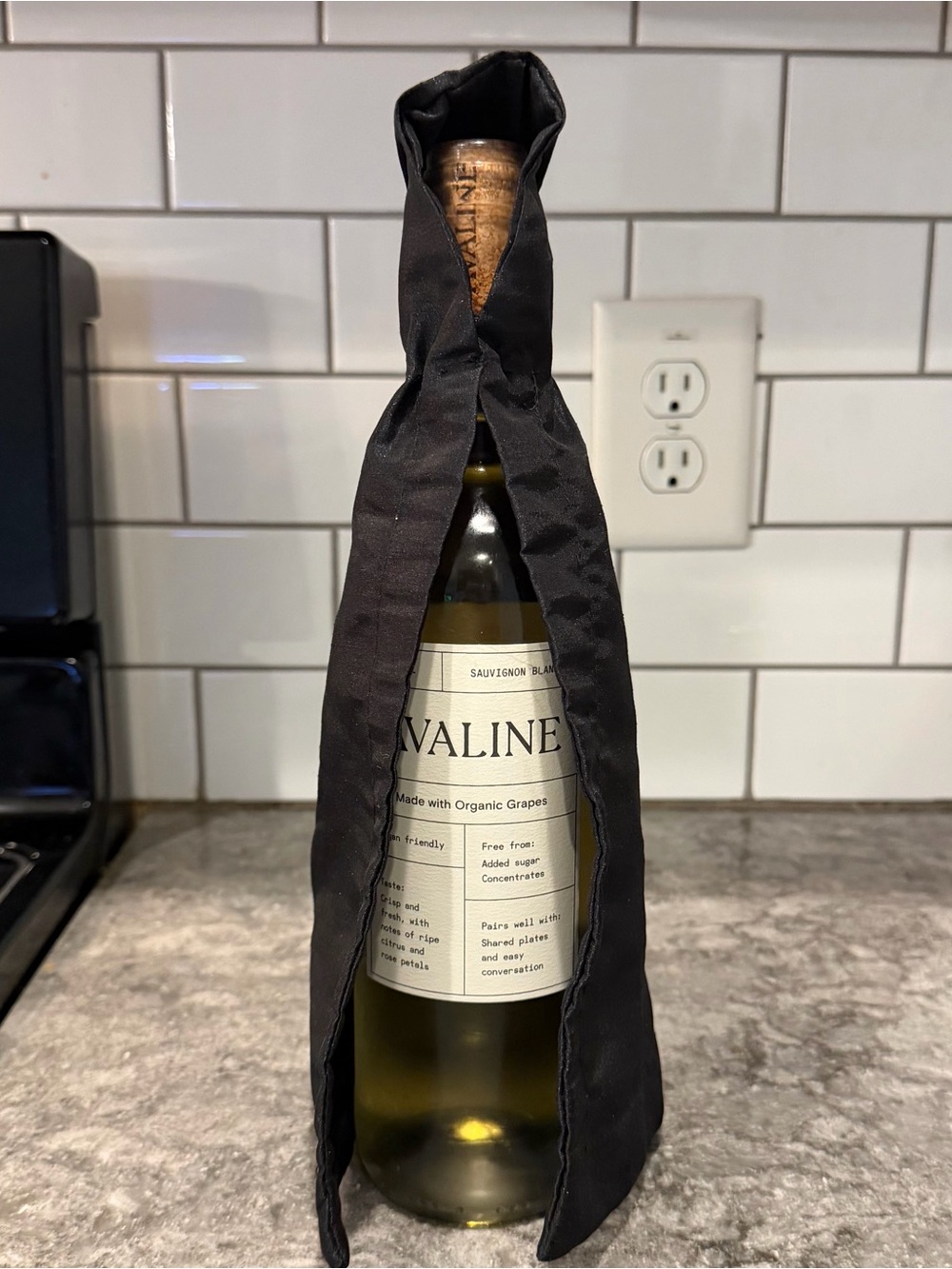 Pottery Barn Grim Reaper Wine Bottle Cape